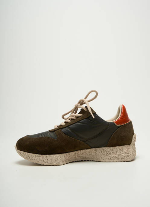 Baskets nubuck talon de 4 à 6cm vert MAM'ZELLE femme