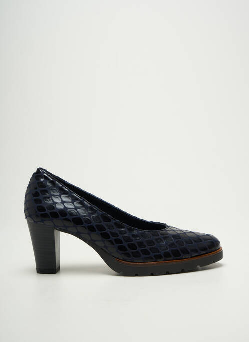 Escarpins tissage satiné talon de 7 à 9cm bleu DORKING femme