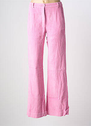 Pantalon flare stretch taille haute rose HARTFORD femme