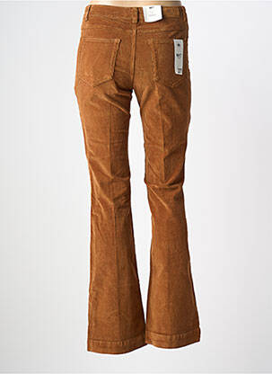 Pantalon flare stretch taille haute marron MKT STUDIO femme