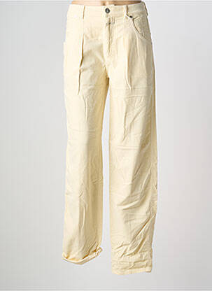 Pantalon flare stretch taille haute beige CLOSED femme