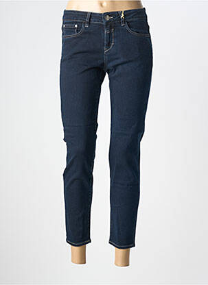 Jeans coupe slim tissage brut taille basse bleu CLOSED femme