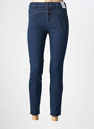 Jeans skinny tissage brut taille haute bleu CLOSED femme
