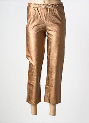 Pantalon 7/8 stretch taille normale orange MAEVY femme