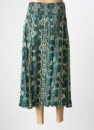 Jupe longue coupe évasée vert SWILDENS femme
