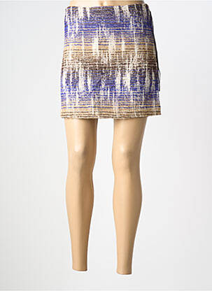 Jupe courte taille à pinces beige OTTOD'AME femme