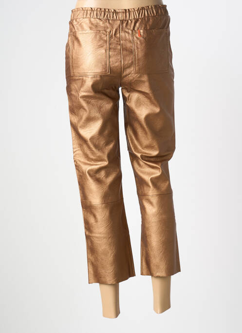 Pantalon 7/8 stretch taille normale orange MAEVY femme