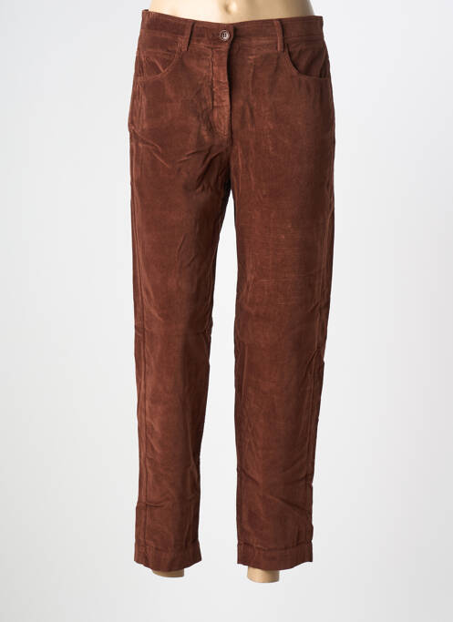 Pantalon 7/8 taille haute taille haute marron HARTFORD femme