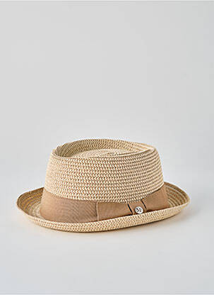 Chapeau forme chapeau paille beige M BY FLECHET unisexe
