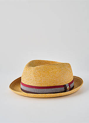 Chapeau imprimé rayures beige M BY FLECHET homme