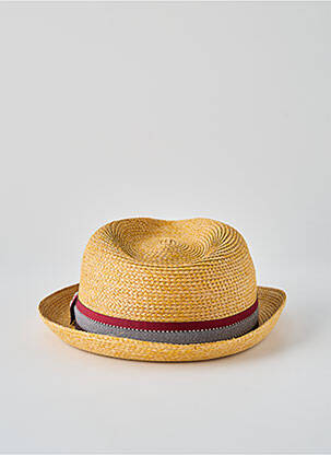 Chapeau imprimé rayures beige M BY FLECHET homme