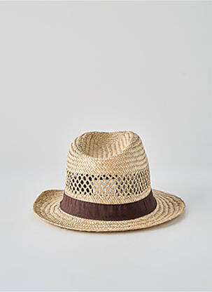 Chapeau forme chapeau paille marron JEAN-PIERRE DALET homme