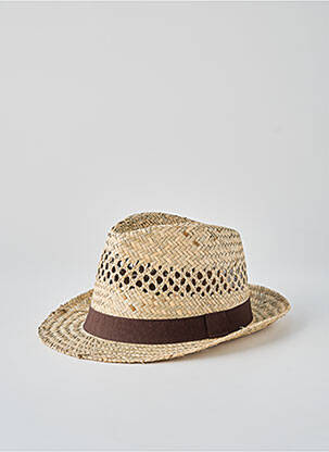 Chapeau forme chapeau paille marron JEAN-PIERRE DALET homme