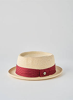 Chapeau imprimé fantaisie rouge M BY FLECHET homme
