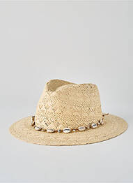 Chapeau forme chapeau paille beige M BY FLECHET unisexe