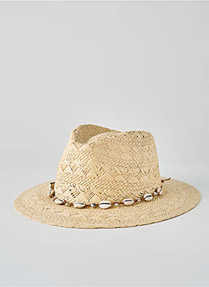 Chapeau forme chapeau paille beige M BY FLECHET unisexe