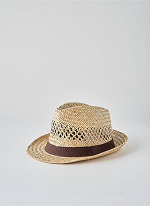 Chapeau forme chapeau paille marron JEAN-PIERRE DALET homme