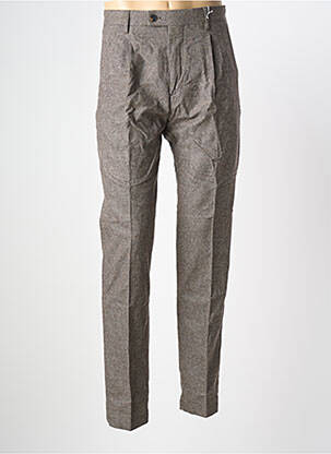 Pantalon slim fermeture zippée sous rabat boutonné taille normale marron CLOSED homme