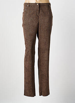 Pantalon slim taille élastique taille normale marron PAUPORTÉ femme