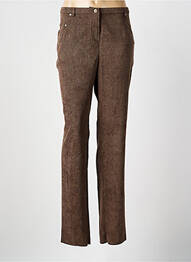 Pantalon slim taille élastique taille normale marron PAUPORTÉ femme