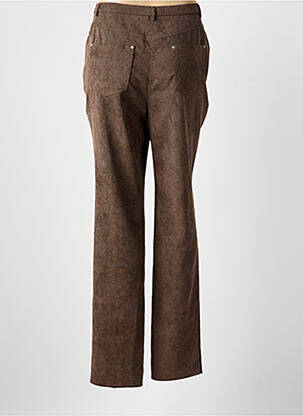 Pantalon slim taille élastique taille normale marron PAUPORTÉ femme