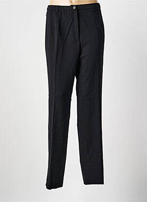 Pantalon droit tissage crêpe taille normale noir IMPULSION femme