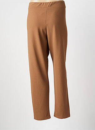 Pantalon droit tissage crêpe taille normale marron KAKIE femme