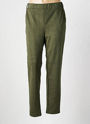 Pantalon slim taille élastique taille normale vert LOURDES CASTILLO femme