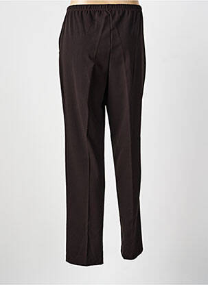 Pantalon droit taille élastique taille normale marron IMPULSION femme