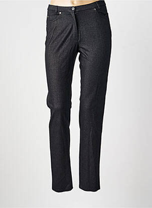 Pantalon slim stretch taille normale noir IMPULSION femme