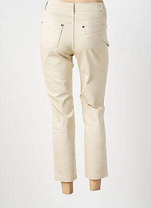 Pantalon 7/8 taille haute taille haute beige MARBLE femme