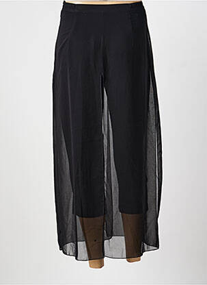Pantalon 7/8 taille haute taille haute noir IMPULSION femme