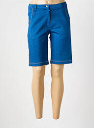 Bermuda taille élastique taille haute bleu CHRISMAS'S femme