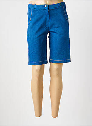 Bermuda taille élastique taille haute bleu CHRISMAS'S femme
