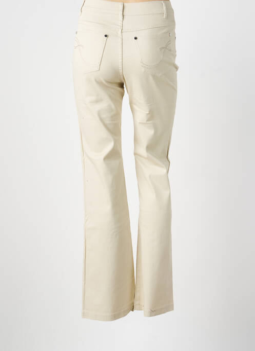 Jeans bootcut taille haute taille haute beige MARBLE femme
