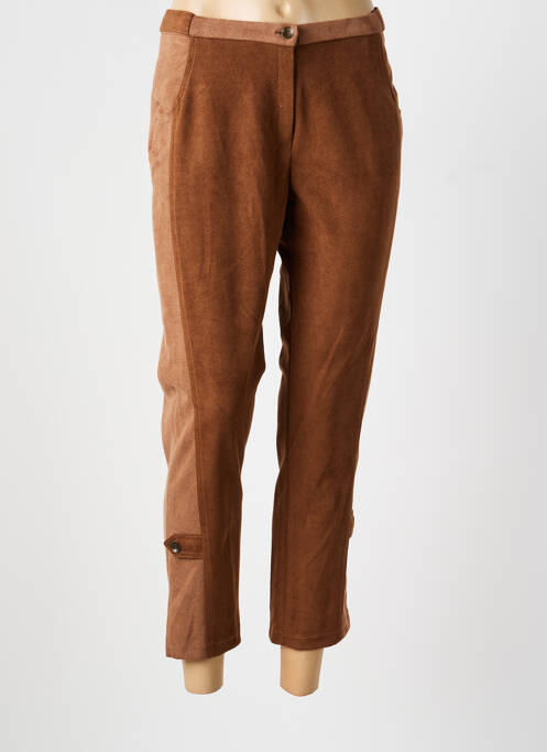 Pantalon 7/8 stretch taille normale marron MERI & ESCA femme