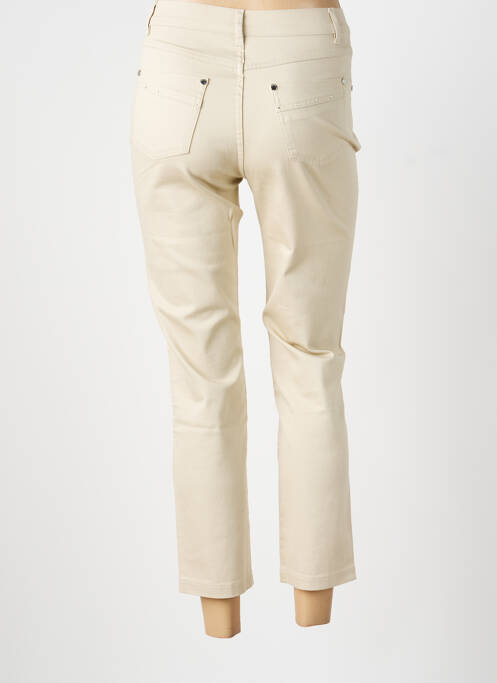 Pantalon 7/8 taille haute taille haute beige MARBLE femme