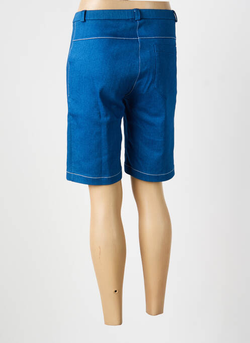 Bermuda taille élastique taille haute bleu CHRISMAS'S femme