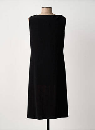 Robe mi-longue imprimé fleurs sans manche violet ARONA femme