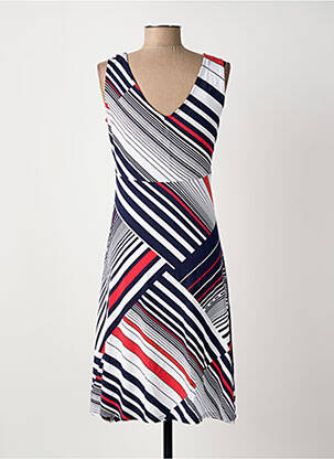 Robe mi-longue sans manche sans manche bleu MARBLE femme