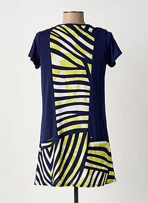 Robe courte manches courtes manches courtes bleu MARBLE femme