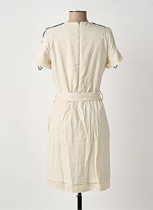 Robe mi-longue manches courtes manches courtes beige MERI & ESCA femme