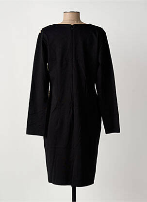 Robe mi-longue manches longues manches longues noir JOY femme