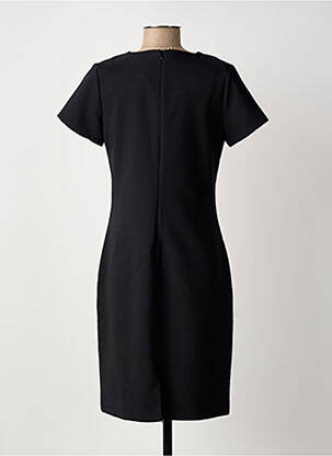 Robe mi-longue manches courtes manches courtes noir IMPULSION femme