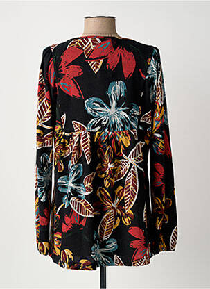 Robe courte manches longues manches longues noir PALME femme