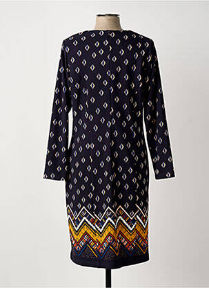 Robe mi-longue manches longues manches longues bleu IMPULSION femme