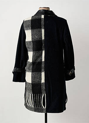Manteau long coupe droite sans capuche noir MERI & ESCA femme