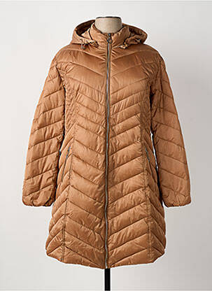 Doudoune poches a capuche marron MARBLE femme