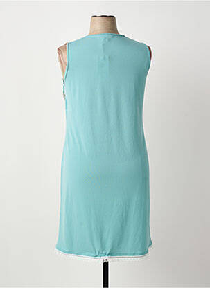 Robe mi-longue imprimé fleurs sans manche bleu GREGORY PAT femme