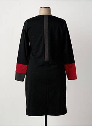Robe mi-longue manches longues manches longues noir IMPULSION femme